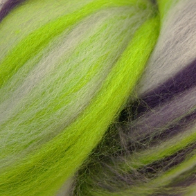 三色美麗諾羊毛-灰紫綠