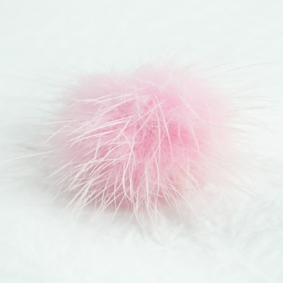 2.5cm水貂毛球-淺粉紅