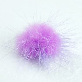 2.5cm水貂毛球-淺紫