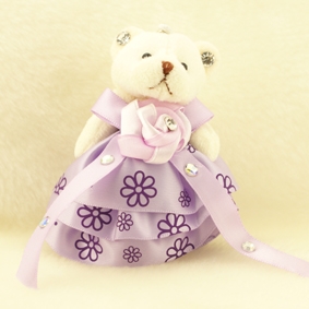 華麗熊-鑽玫瑰(粉紫)