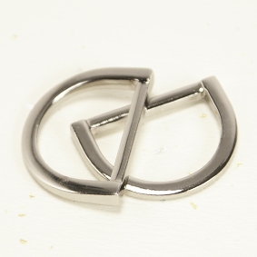 提耳環25厘半圓-白K