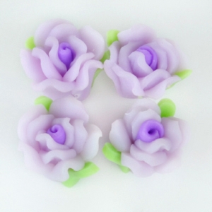 軟陶薔薇花(紫)