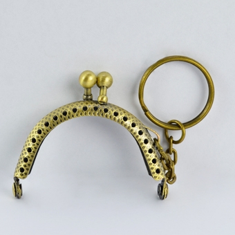 5cm口金+鑰匙圈-青銅