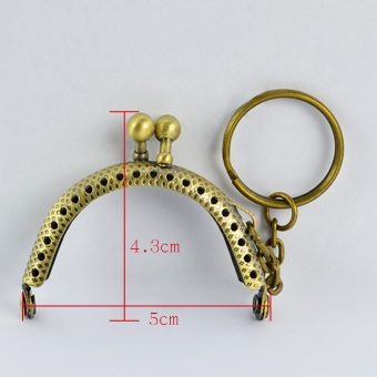 5cm口金+鑰匙圈-青銅