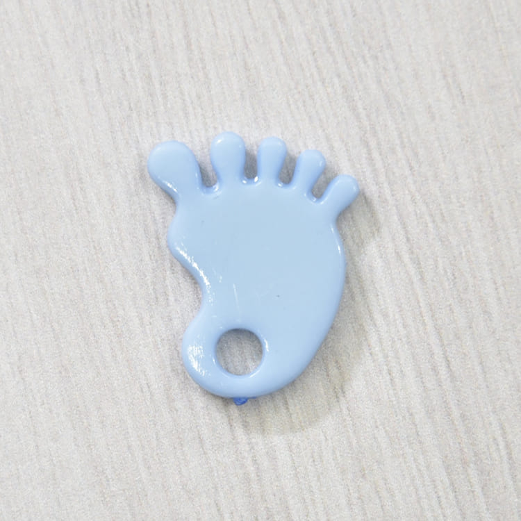 塑料鈕釦-腳-藍