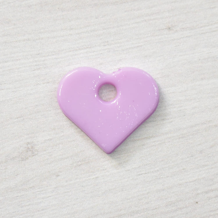 塑料鈕釦-愛心-紫