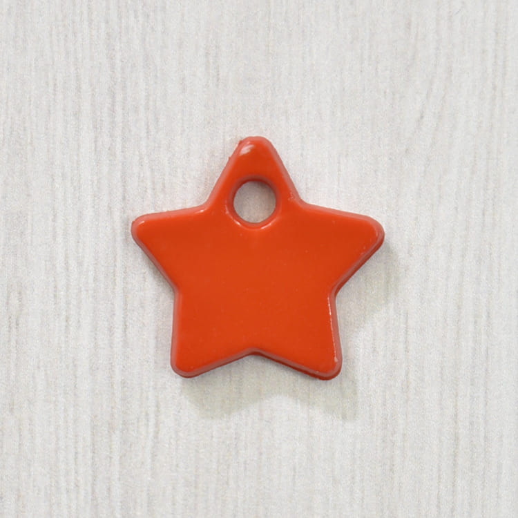 塑料鈕釦-星星-紅