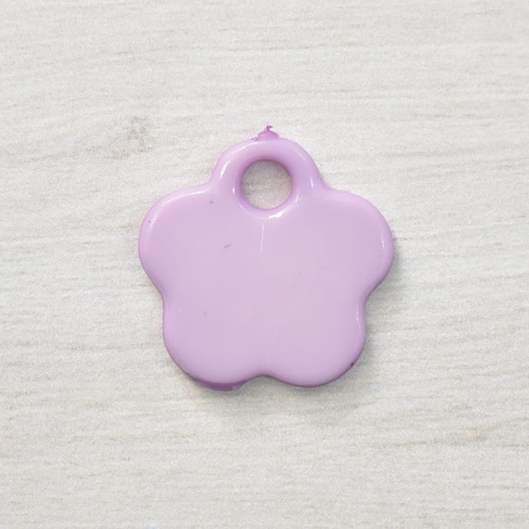 塑料鈕釦-梅花-紫