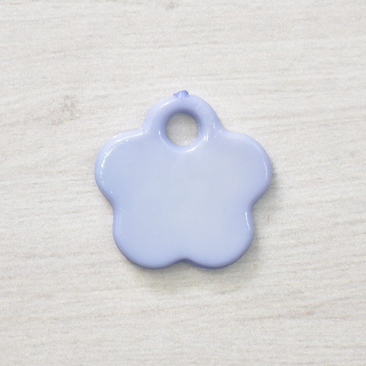 塑料鈕釦-梅花-藍