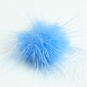 2.5cm水貂毛球-藍