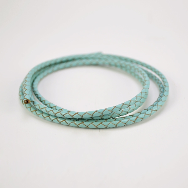 編織皮繩-湖藍