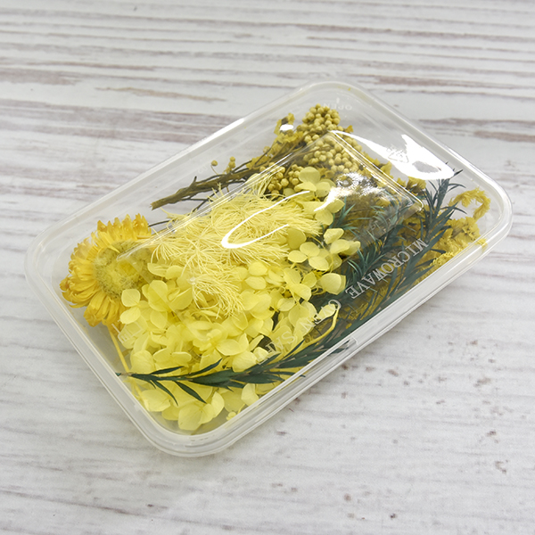 天然乾燥花盒-黃